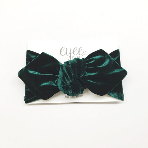 Top Knot Headband- Emerald Green Velvet – EYEE Kids