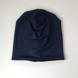 Reversible Slouchy Beanie- Solid Navy Blue & Solid Black