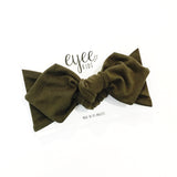 Top Knot Headband- Olive Green
