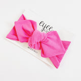 Top Knot Headband- Bubblegum Pink