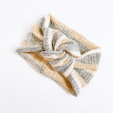 Classic Turban- Heathered Neutral Stripe
